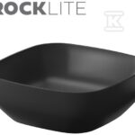 Umywalka nablatowa Larga kwadratowa antracyt mat (38 x 38) bo x