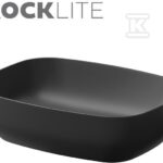 Umywalka nablatowa Larga prostokątna antracyt mat (50 x 38) bo x