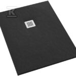 Brodzik kompozytowy Stabilsound Plus "Kalait Black Stone" 80x170x4 cm, prostokątny