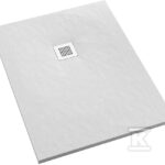 Brodzik kompozytowy Stabilsound Plus "Kalait Smooth White" 80x170x4 cm, prostokątny