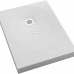 Brodzik akrylowy z podbudową stabilizującą Stabilsound Plus "New Horizons White Stone" 90x180x12 cm, prostokątny