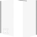 Zestaw b797 walk-in mille czarny 120x90x200 wir