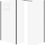 Zestaw b803 walk-in mille ścianka stała czarny 100x90x30x200 wir