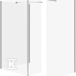 Zestaw b808 walk-in mille z ruchomą ścianką chrom 90x90x90x30x200 wir
