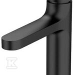 Bateria umywalkowa sztorcowa Inverto 1 uchwyt czarnyy + uchwyt złoty