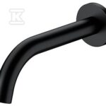 WYLEWKA WANNOWA ŚCIENNA ZEN CZARNA