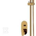 Set B262 zestaw podtynkowy Inverto z baterią wannowo-natryskową złoty + uchwyt złoty