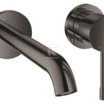 Bateria umywalkowa Grohe Essence 2-otworowa jednouchwytowa rozmiar M, hard graphite, ogranicznik przepływu 5,7 l/min., regulowany perlator, wylewka 183 mm