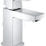 Bateria umywalkowa Grohe EuroCube jednouchwytowa, rozmiar S, chrom, ogranicznik przepływu 5,7 l/min., głowica Ceramiczna 28 mm, zestaw odpływowy z drążkiem