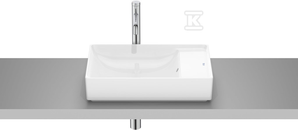 Umywalka ONA nablatowa prostokątna 55x34,5 cm Fineceramic® BIAŁY POŁYSK
