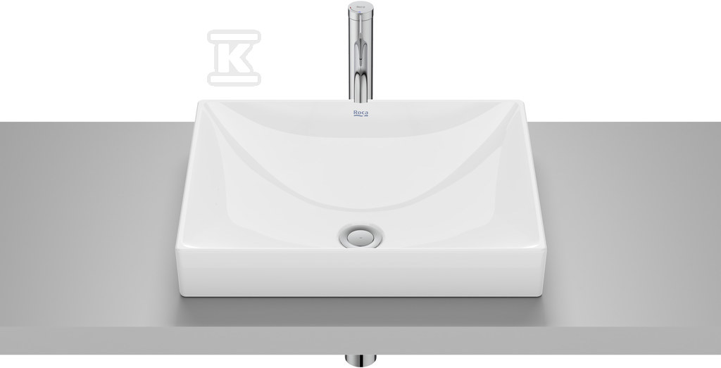 Umywalka ONA blatowa 50x40 cm Fineceramic® BIAŁY POŁYSK