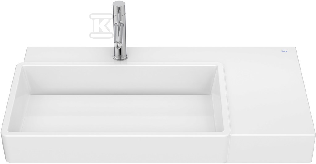 Umywalka TURA ścienna / meblowa 80x43 cm LEWA