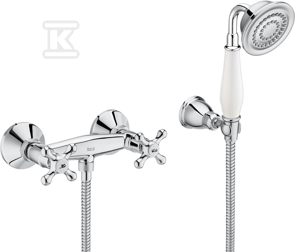 Bateria natryskowa CARMEN dwuuchwytowa z Zestawem natryskowym