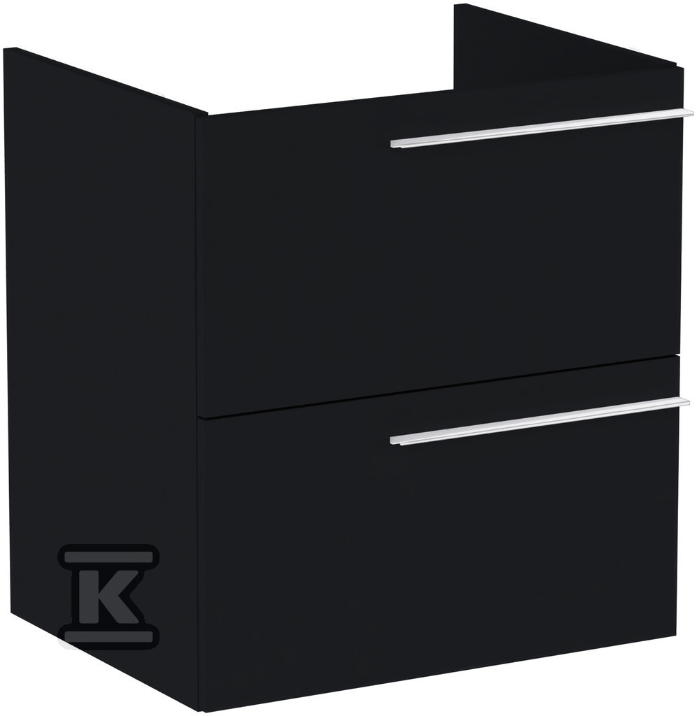 Szafka łazienkowa ELLA 60 cm z 2 szufladami, do kompletacji z blatem lub umywalką Ona, czarny mat