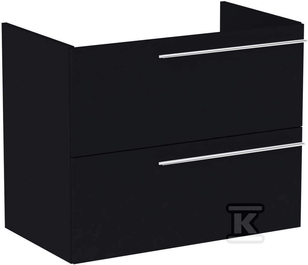 Szafka łazienkowa ELLA 80 cm z 2 szufladami, do kompletacji z blatem lub umywalką Ona, czarny mat