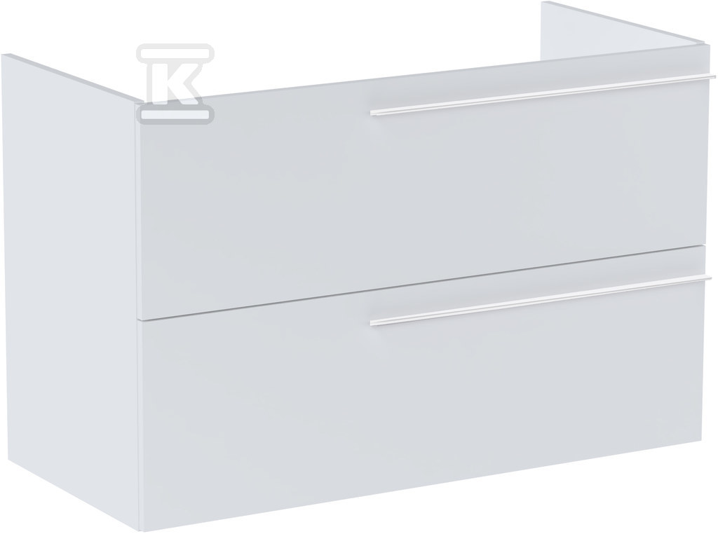 Szafka łazienkowa ELLA 100 cm z 2 szufladami, do kompletacji z blatem lub umywalką Ona, biały mat