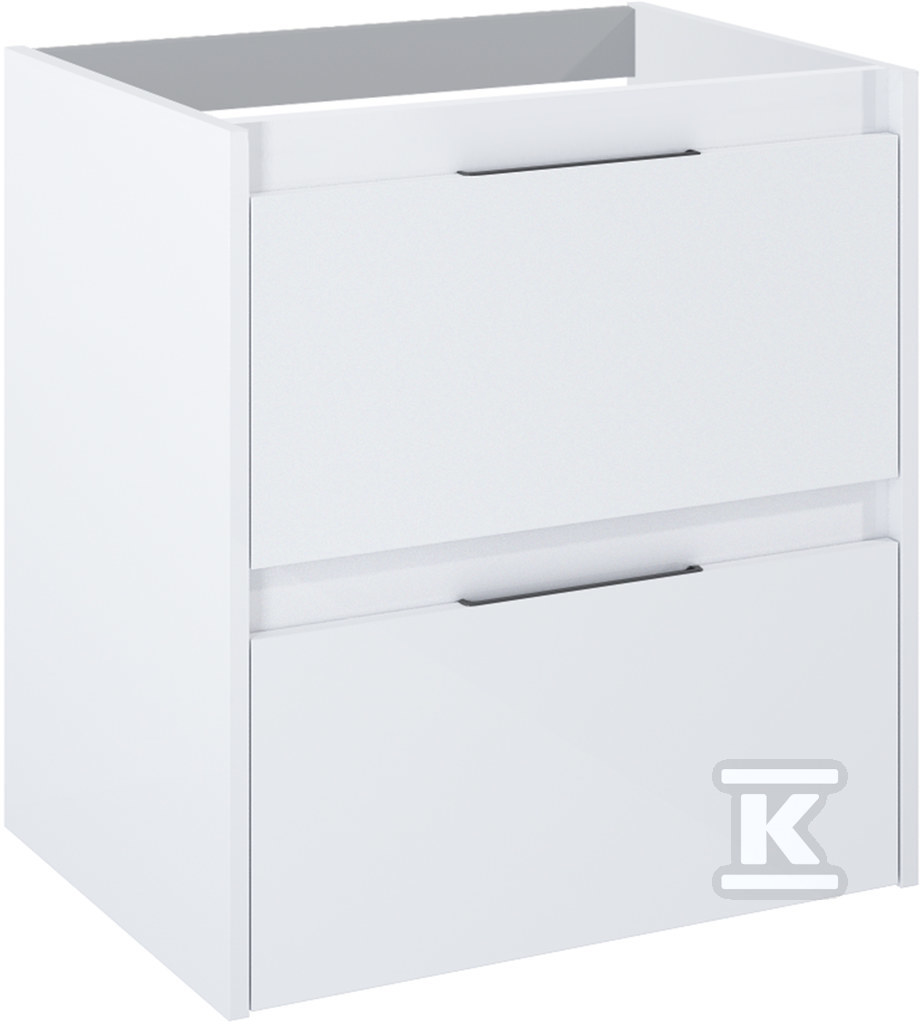 Szafka łazienkowa ALPINE 60 cm z 2 szufladami, do kompletacji z umywalką Victoria lub blatem, biały połysk