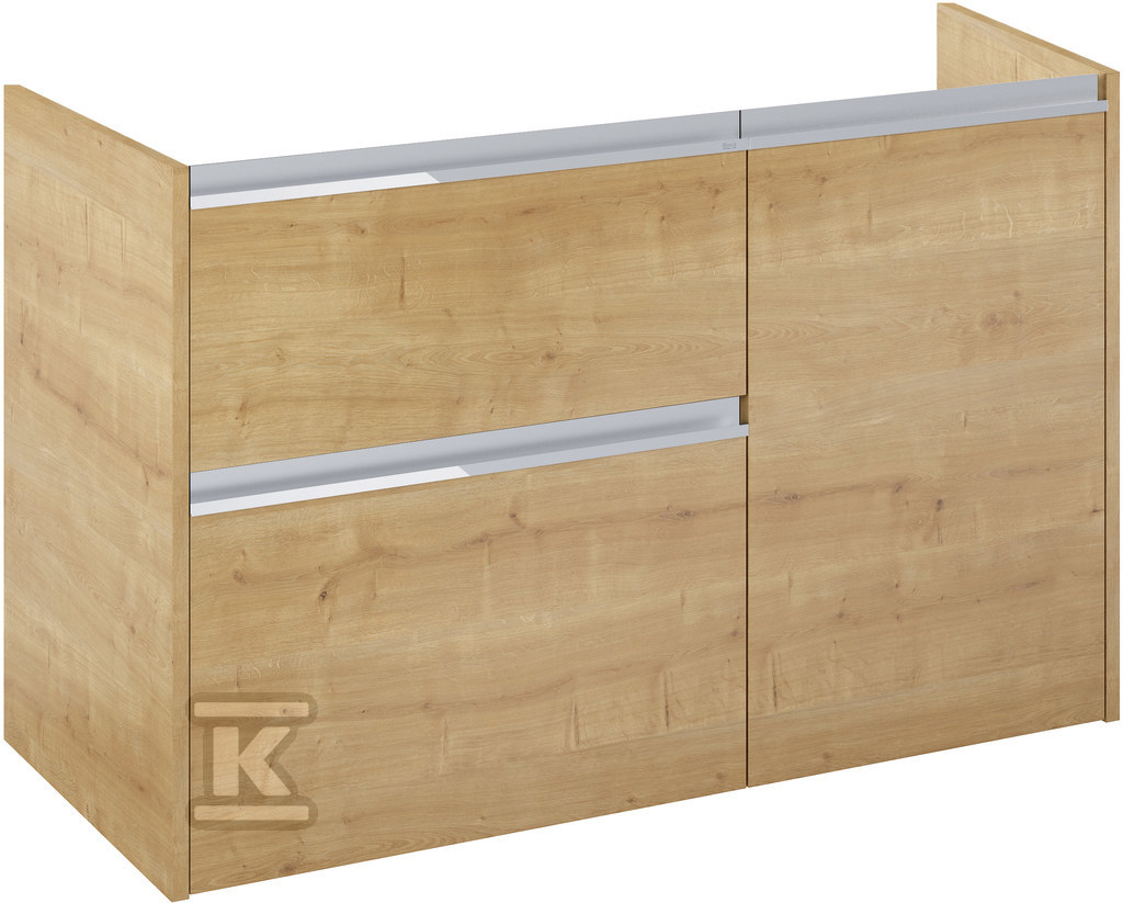 Szafka łazienkowa GAP PRO 100 cm + cargo wersja lewa, do kompletacji z blatem lub umywalką GAP, jasny dąb