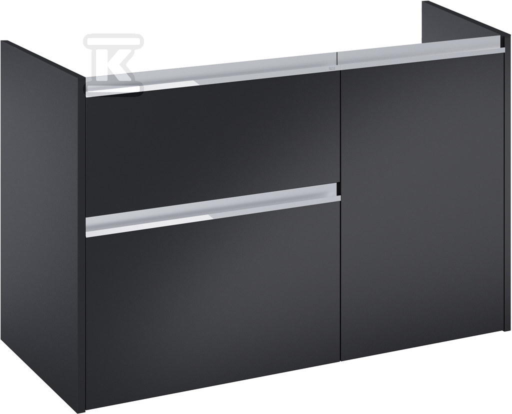 Szafka łazienkowa GAP PRO 100 cm + cargo wersja lewa, do kompletacji z blatem lub umywalką GAP, czarny mat