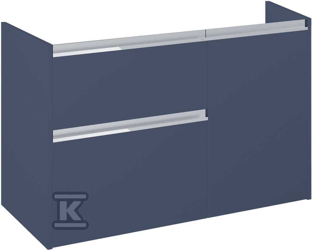 Szafka łazienkowa GAP PRO 100 cm + cargo wersja lewa, do kompletacji z blatem lub umywalką GAP, niebieski mat