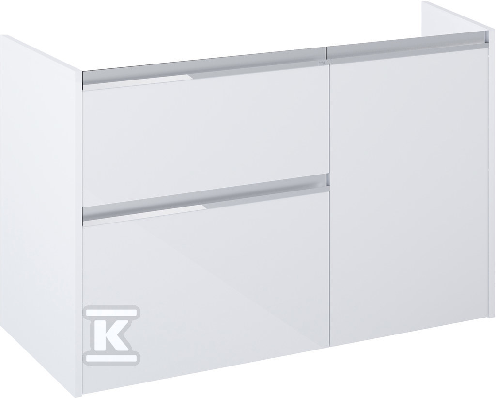 Szafka łazienkowa GAP PRO 100 cm + cargo wersja lewa, do kompletacji z blatem lub umywalką GAP, biały połysk