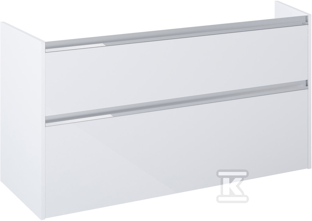 Szafka łazienkowa GAP PRO 120 cm, do kompletacji z blatem lub umywalką GAP, biały połysk