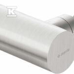 Uchwyt punktowy słuchawki mosiężny Round, stal szczotkowana