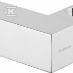 Uchwyt punktowy słuchawki Square mosiężny, chrom