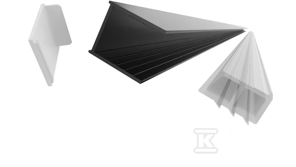 Akcesoria DISTRICT czarny mat - profil ścienny 2000 mm (kit.1)