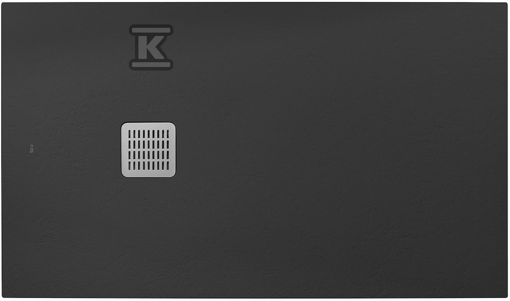 Brodzik TERRAN prostokątny 1600 x 800 mm syfon w kpl onyks