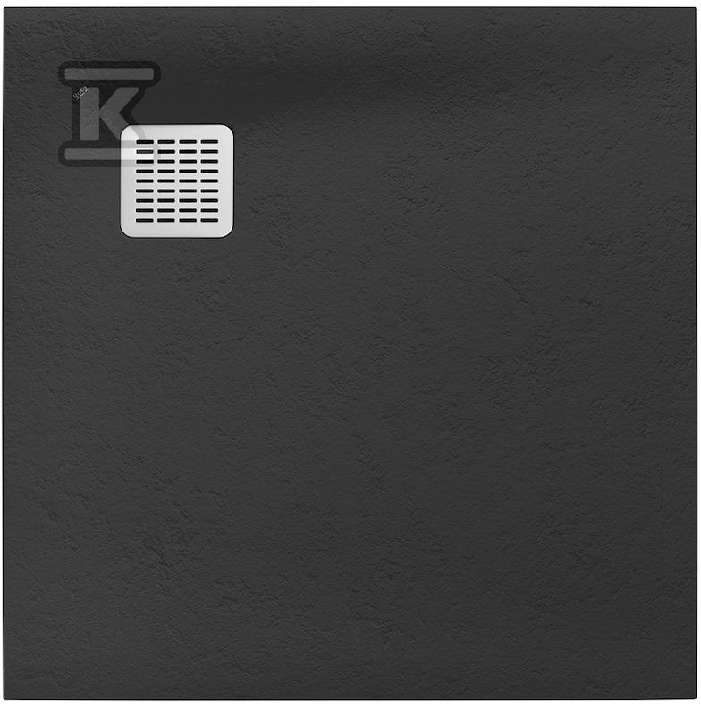 Brodzik TERRAN kwadratowy 900 x 900 mm syfon w kpl onyks