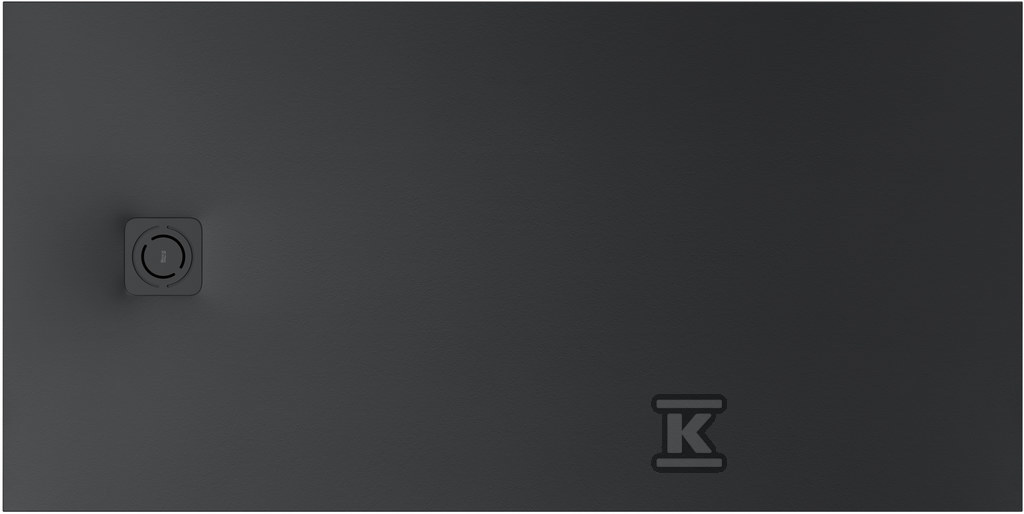 Brodzik MAGMA prostokątny Stonex® 1000 x 800 mm, niski syfon w komplecie, osłona w kolorze brodzika, kolor czarny