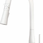 Bateria kuchenna z wyciąganą wylewką - 2 rodzaje strumienia Lukrecja, bianco