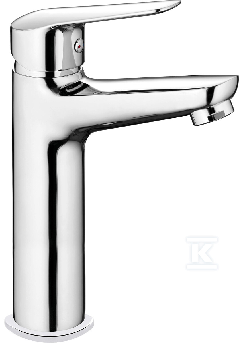 Bateria umywalkowa Boro, chrom, z podwyższonym korpusem