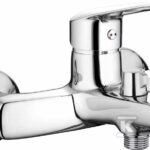 Bateria wannowa ścienna Boro, chrom