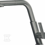 Bateria kuchenna z wyciąganą wylewką Silia, titanium