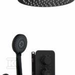 Zestaw prysznicowy podtynkowy z BOXem termostatycznym, nero