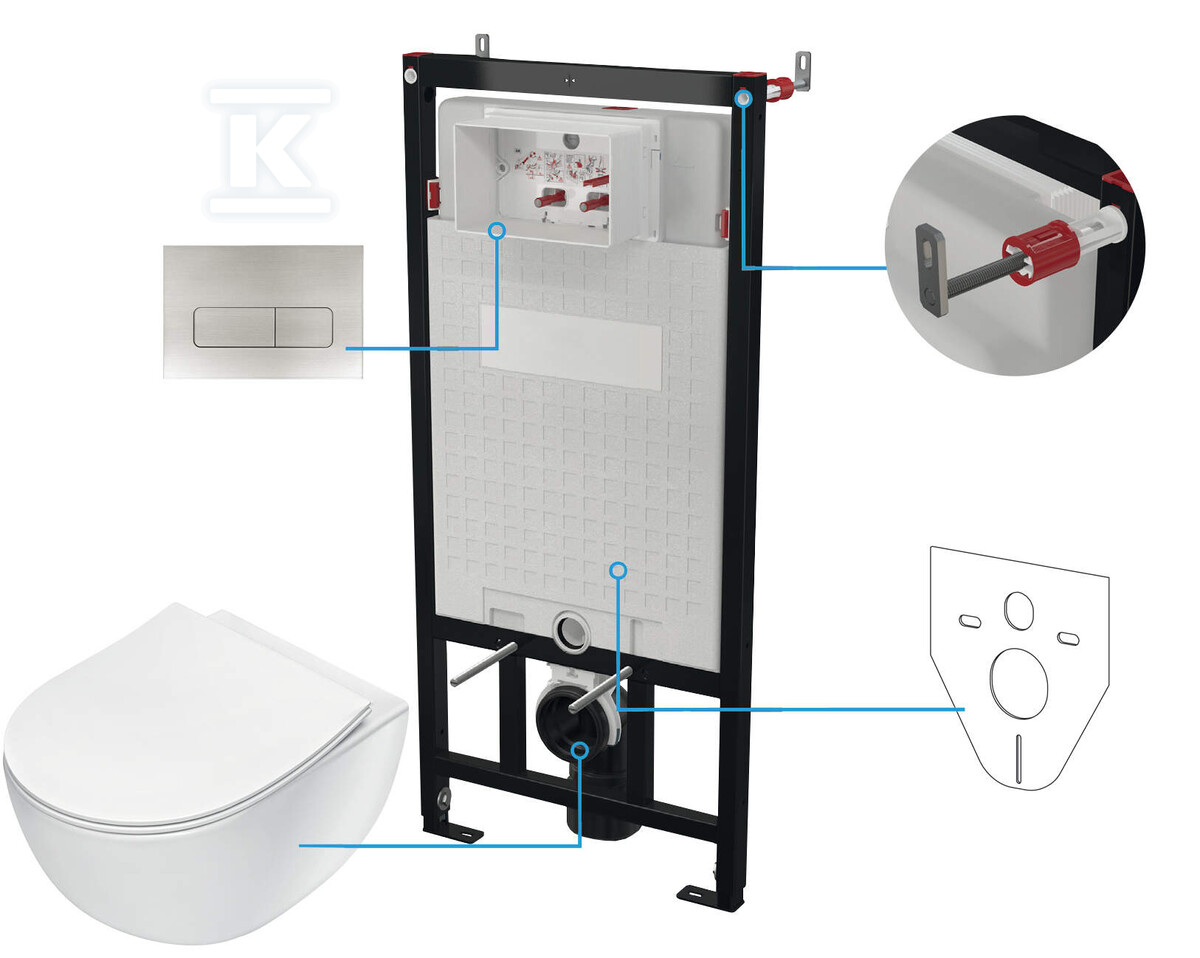 ZESTA.WC POD.6 W 1 PE.BIA.+ DE.+ STE.+ P