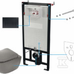 ZESTAW WC PODT.6 W 1 PEONIA ANTR.TITANIU