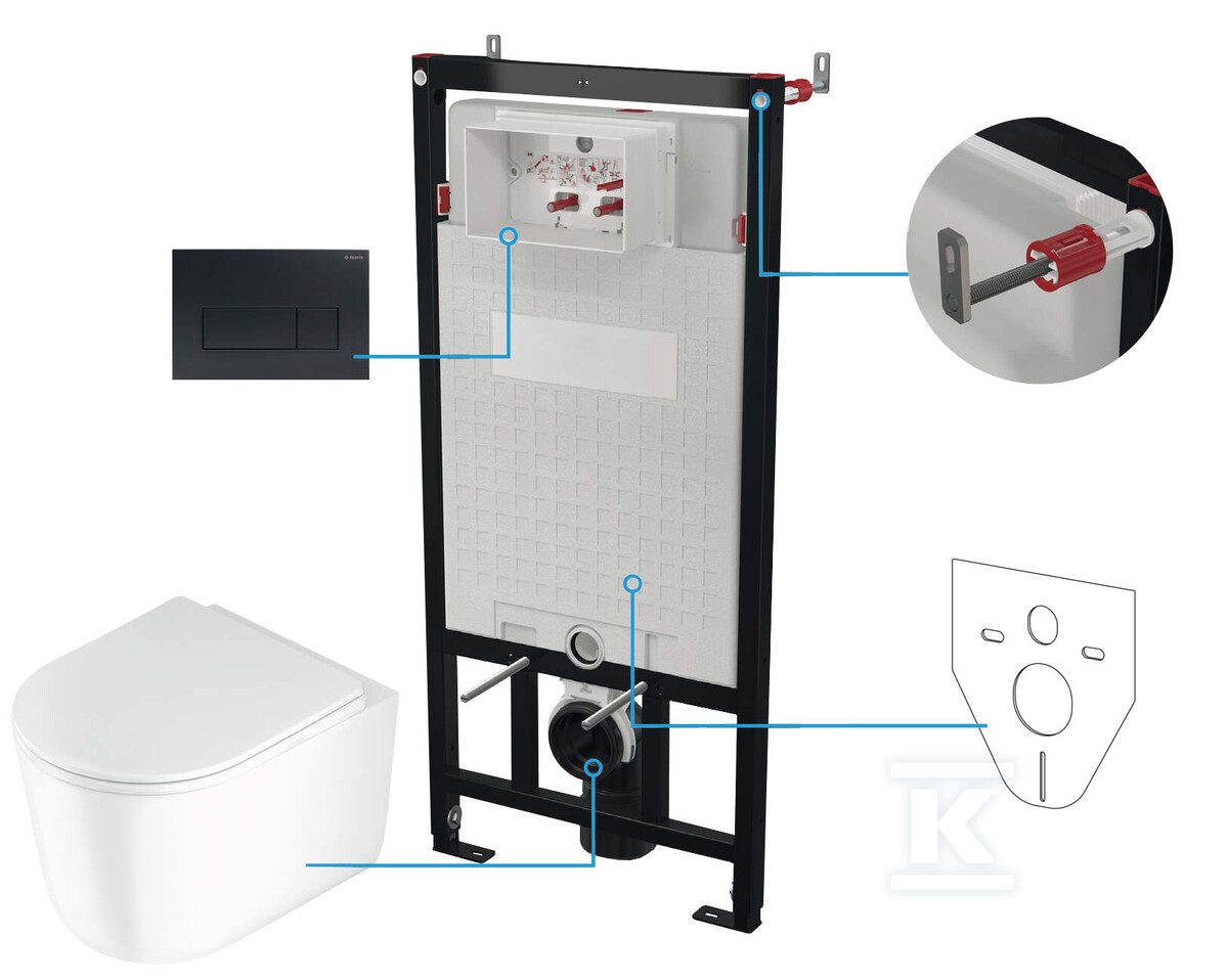 ZESTA.WC POD.6 W 1 JA.BIA.+ DE.+ STE.+ P