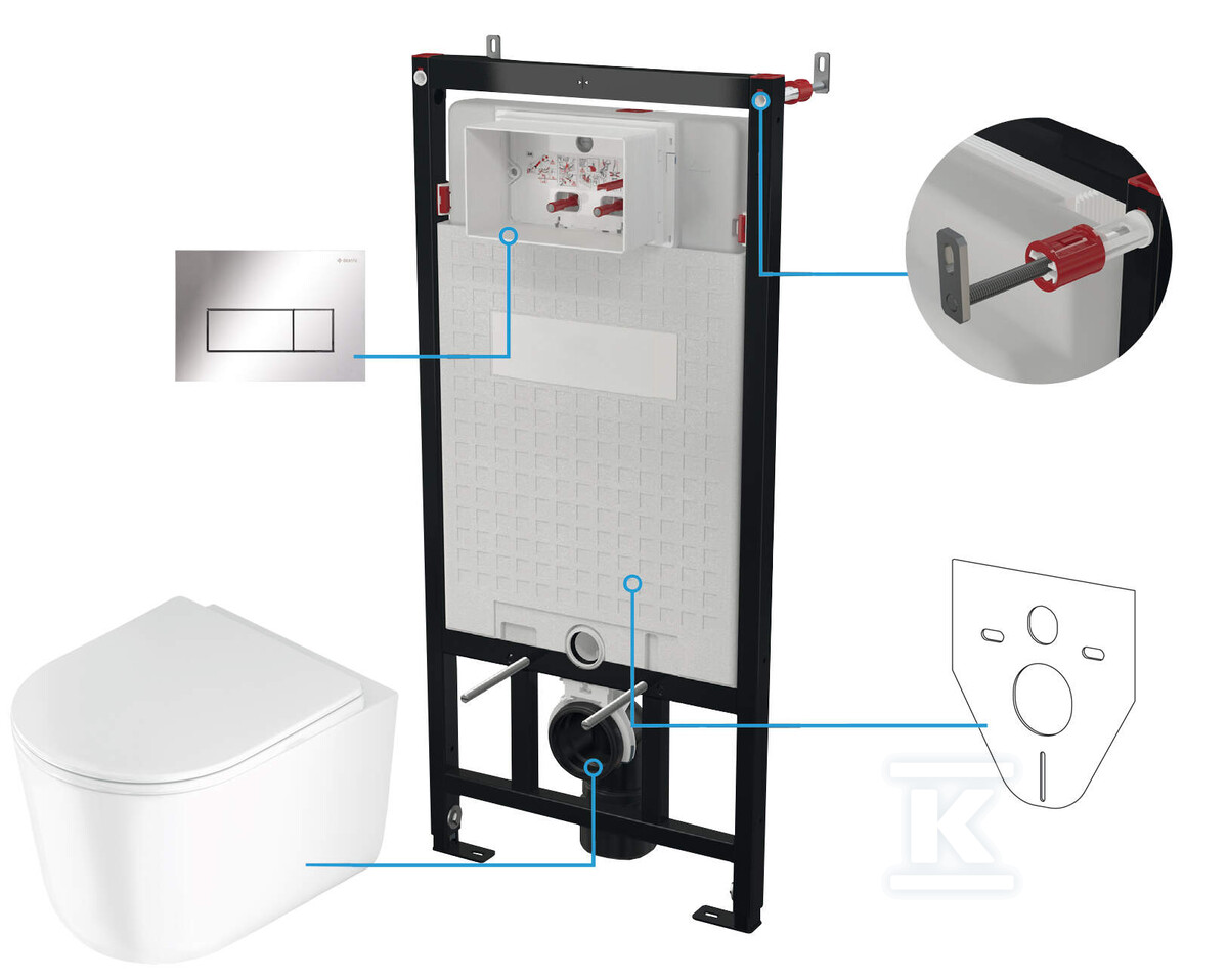 ZESTA.WC POD.6 W 1 JA.BIA.+ DE.+ STE.+ P