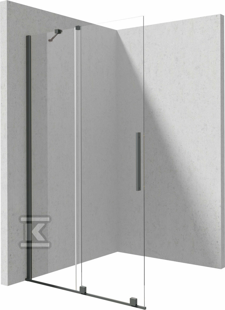 Plik zosta³ pobrany z http://www.onnshop.pl Ścianka prysznicowa walk-in - przesuwna Prizma, titanium - obrazek 1