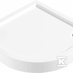 Brodzik akrylowy półokrągły 90 cm Jasmin, biały