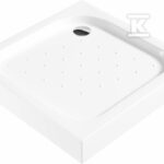 Brodzik akrylowy kwadratowy Funkia 90x90 cm, biały