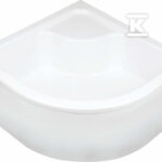 Brodzik akrylowy półokrągły Deep 90x90 cm - głęboki, biały