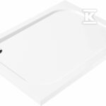 Brodzik akrylowy prostokątny Cubic 80x120 cm, biały