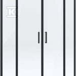 KABINA FUNKIA NERO 80X80 PÓŁOKRĄGŁA