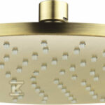 Głowica prysznicowa mosiężna - okrągła Cascada, złoto szczotkowane
