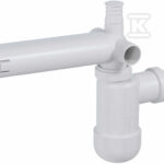 SYFON DO UMYWALKI BIAŁY PŁASKI SPACE S