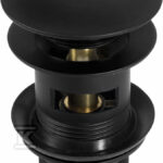 CLICK-CLACK CZARNY OKRĄGŁY Z PRZELEWEM